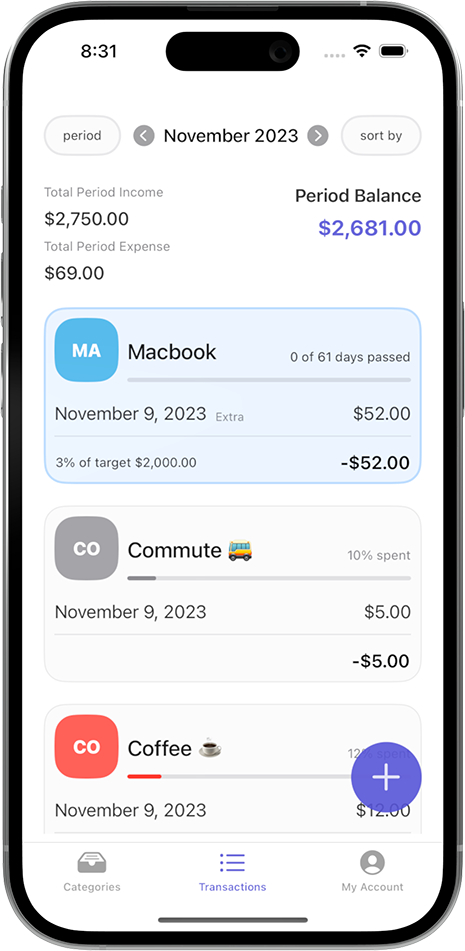 Simple Budget Planner Screenshots